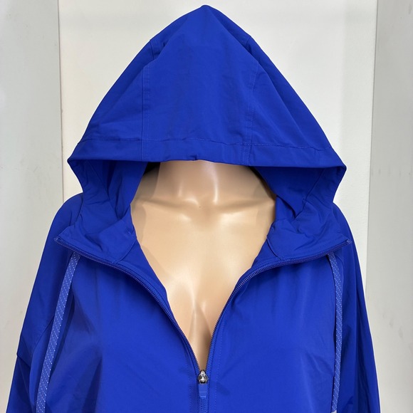 Fabletics Womens Royal Blue Full Zip Hooded Windbreaker Jacket JT2356907 Large - Picture 6 of 8